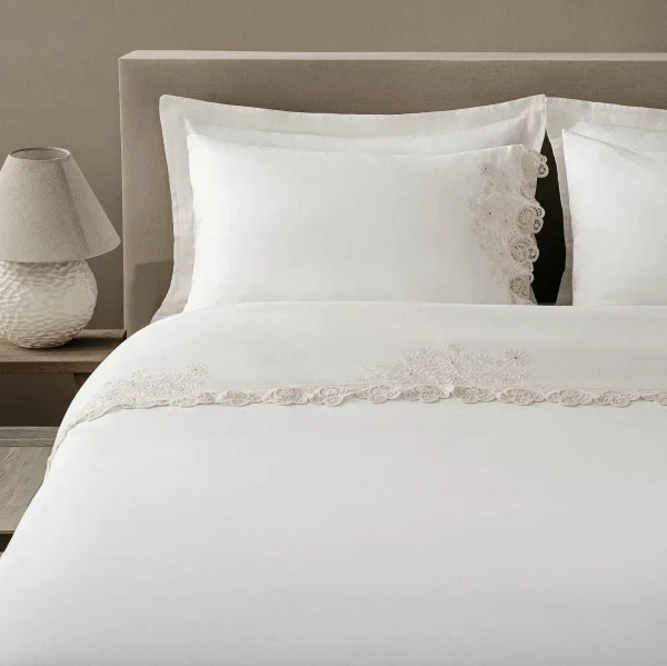 Ecocotton Amanda King Size Beddengoedset Biologisch Katoen Linnen Crème