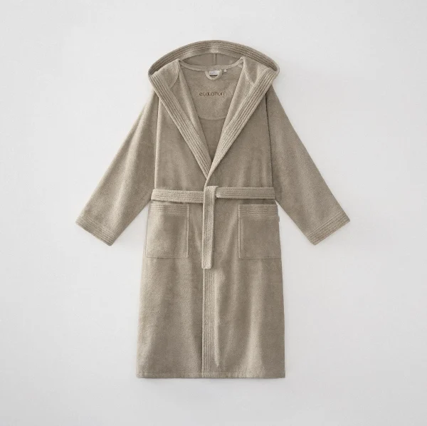 Ecocotton Ecosoft herenbadjas van biologisch katoen – beige