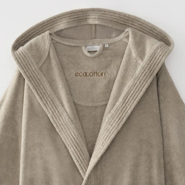 Ecocotton Ecosoft herenbadjas van biologisch katoen – beige