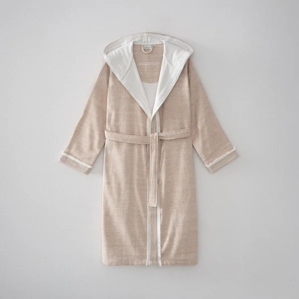 Ecocotton Hasna damesbadjas van biologisch katoen en linnen – Terra