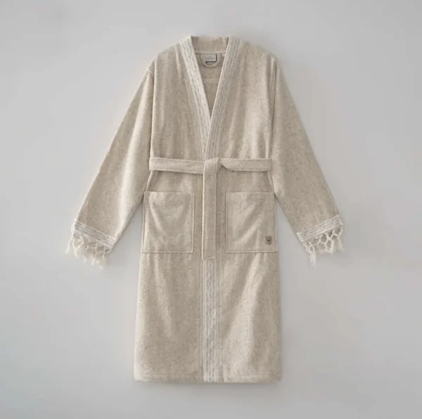 Ecocotton Ramina damesbadjas van biologisch katoen – beige
