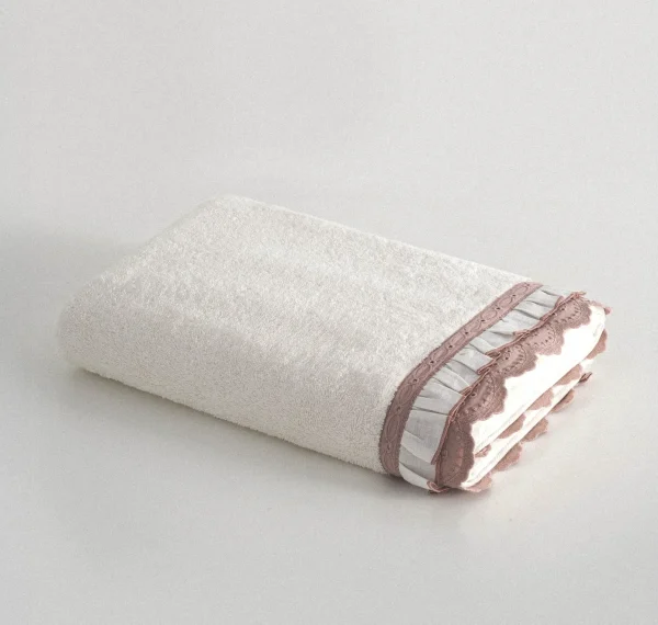 Ecocotton Ecocotton Alessa Handdoek 80 x 150 cm – 100% Biologisch Katoen – Poederroze