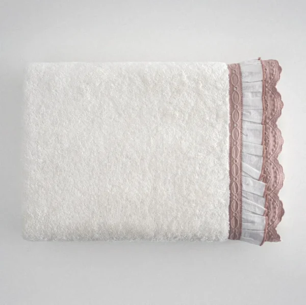 Ecocotton Alessa Handdoek 50 x 90 cm – 100% Biologisch Katoen – Poederroze