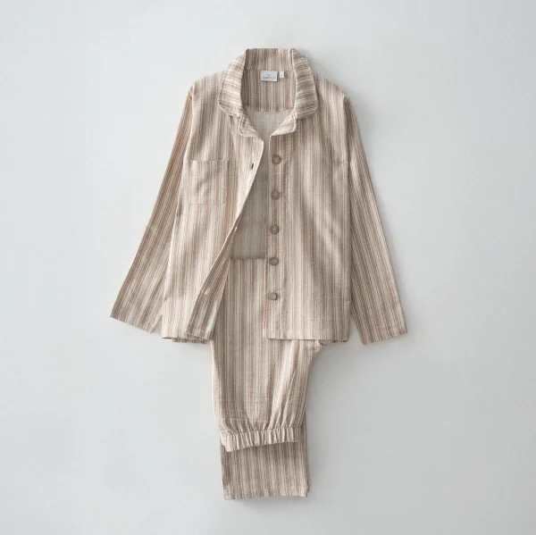 Ecocotton Ala dames pyjama set 100% organisch katoen linnen Terra