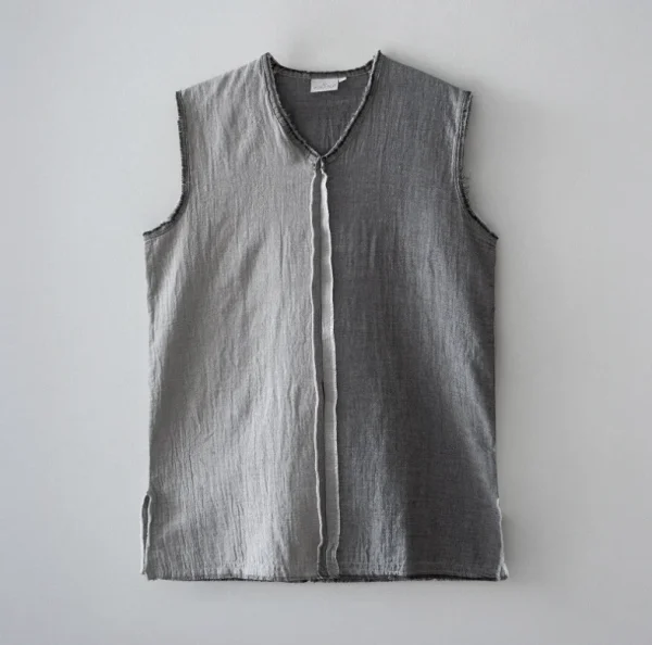 Ecocotton Melsa Herenpyjamaset met Short van Biologisch Katoen – Mousseline – Antraciet