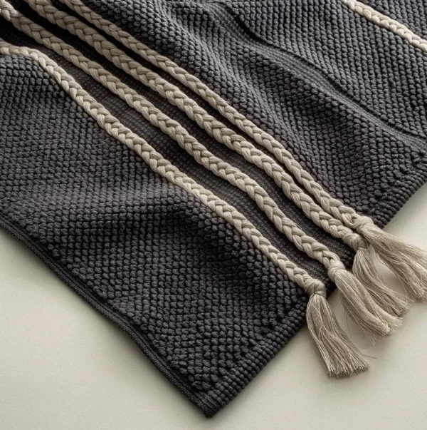 Ecocotton Karnella Badmat van Katoen – Antraciet 50x80cm