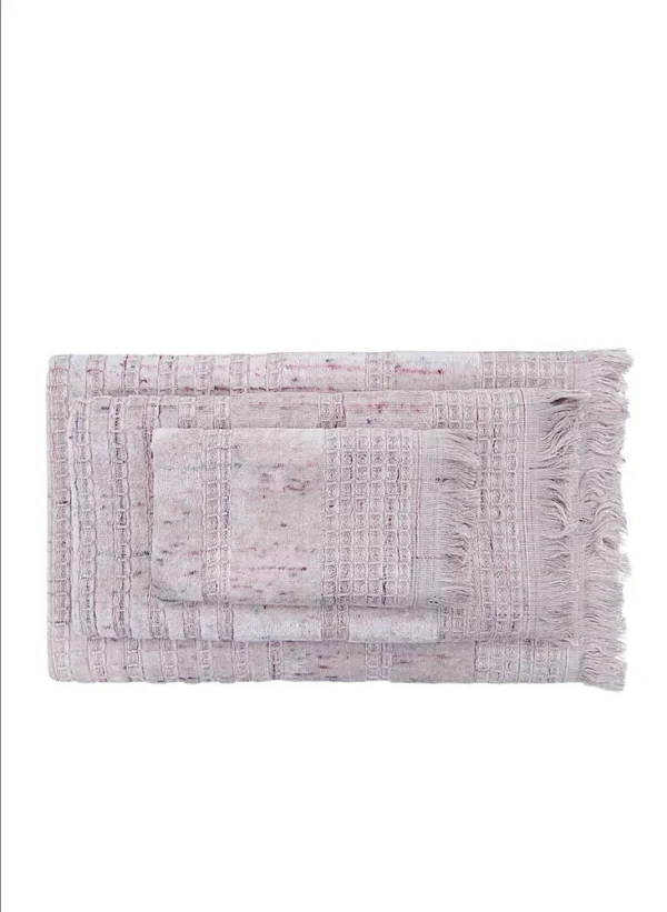 Ecocotton Maia 3 Stuks Handdoekenset 100% Biologisch Katoen poeder