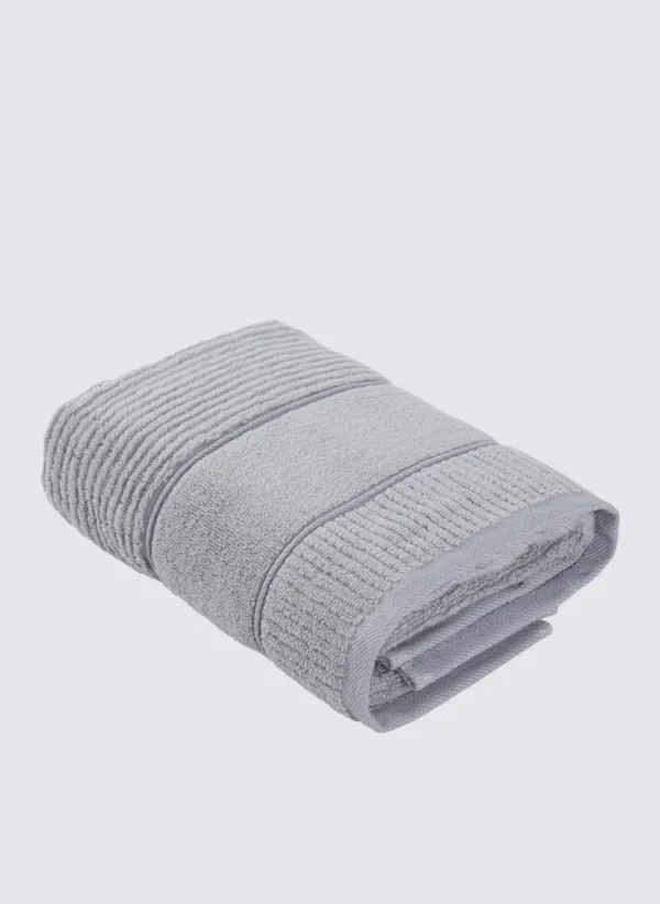 Green Black Eliza Hand En Gezichtsdoek  100% Katoen Air Twist Grijs 50x90 Cm