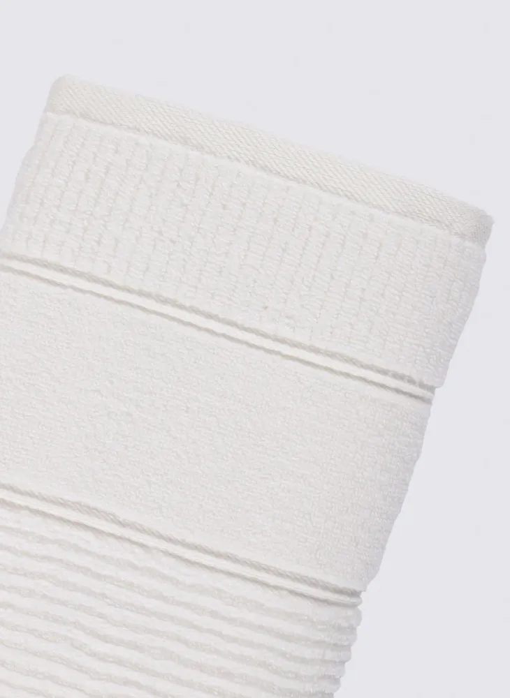 Green Black Eliza Hand En Gezichtsdoek 100% Katoen Air Twist Cream 50x90 Cm - Afbeelding 1
