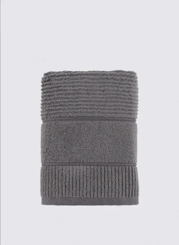 Green Black Eliza Handdoek 100% Katoen Air Twist Antraciet 50x90 Cm