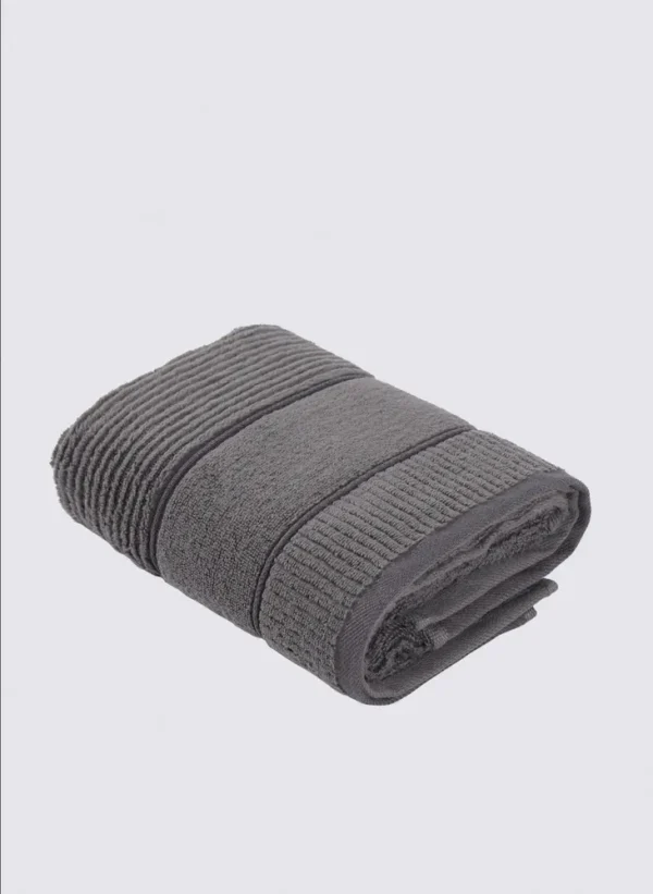 Green Black Eliza Handdoek 100% Katoen Air Twist Antraciet 50x90 Cm
