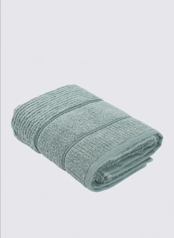 Green Black Eliza Hand En gezichtsdoek 100% Cotton Air Twist Green 50x90 Cm