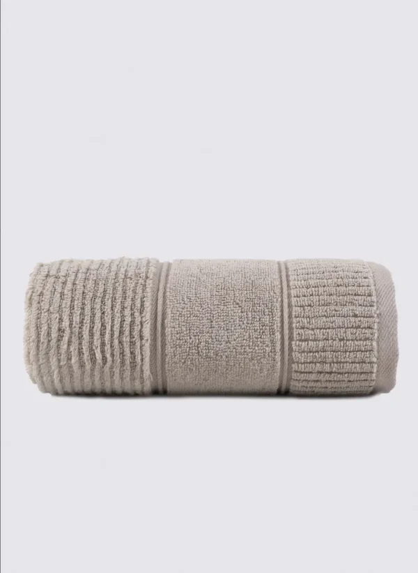 Green Black Eliza Hand en Gezichtsdoek 100% Katoen Air Twist Beige 50x90 Cm