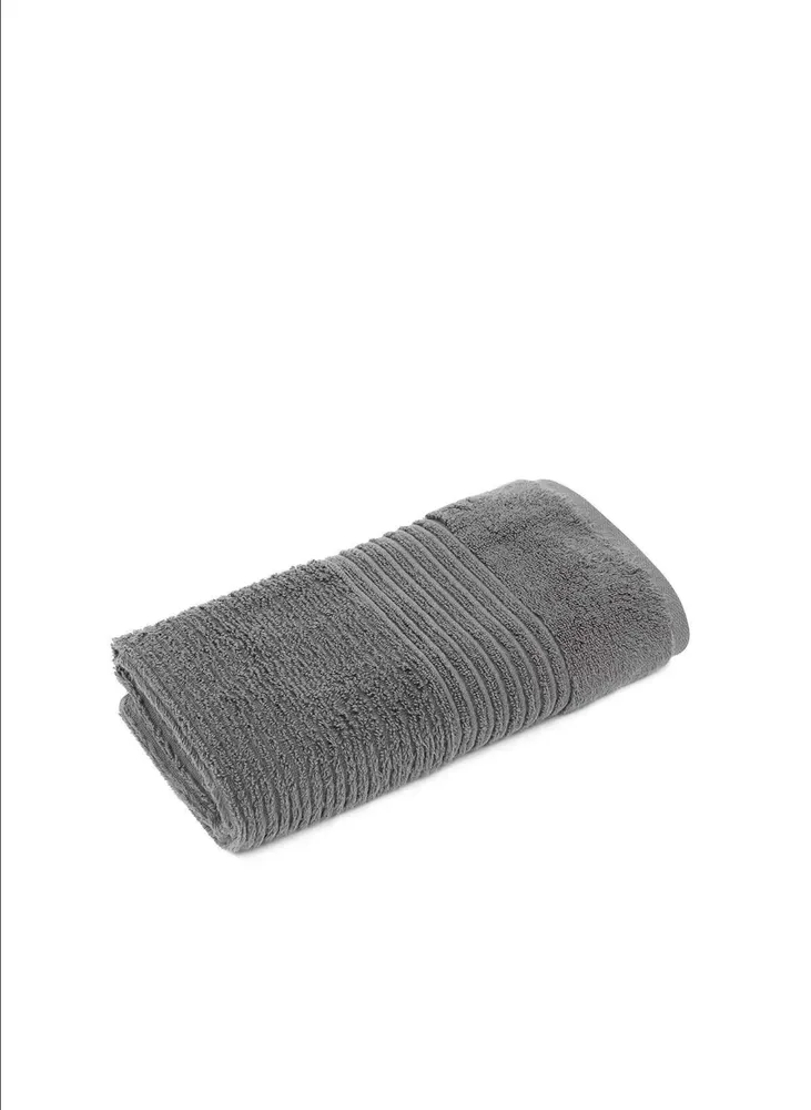 Green Black Arina Hand En Gezichtsdoek 100% Katoen Air Twist Antraciet 50x90 Cm