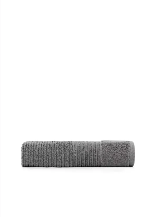 Green Black Arina Hand En Gezichtsdoek 100% Katoen Air Twist Antraciet 50x90 Cm