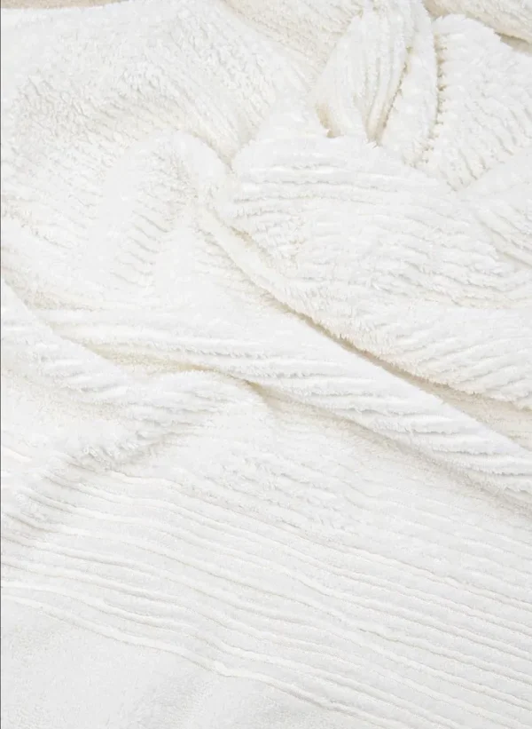 Green Black Arina Badlaken 100% Katoen Air Twist Cream 80x150 Cm