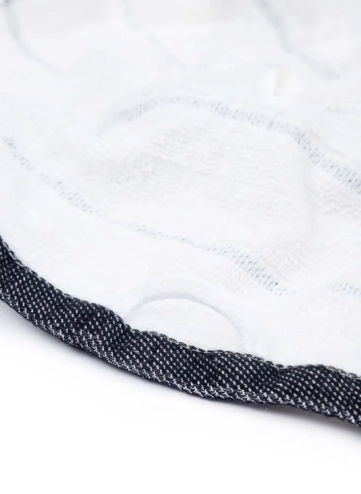 Ecocotton Elis 3-Delige droogdoek 100% Biologisch Katoen Garengeverfd Speciaal Geweven Zwart-Crème 40X60 Cm - Afbeelding 3