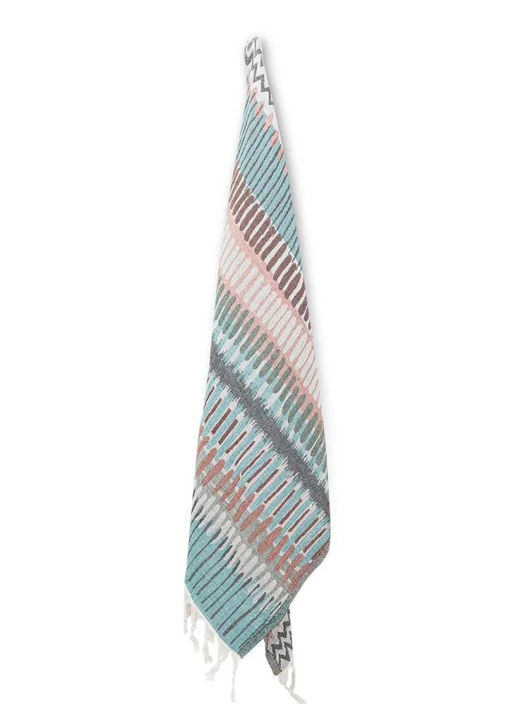 Ecocotton Mayra Peshtemal 100% organisch katoen jacquard groen 90x180 Cm - Afbeelding 3