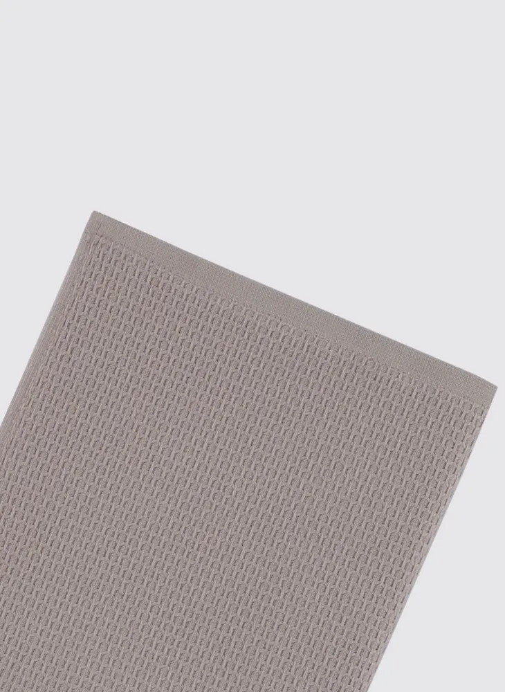 Ecocotton Elvin 2-delige Droogdoek 100% Biologisch Katoen Speciaal Geweven Beige-Crème 40X60 Cm - Afbeelding 3