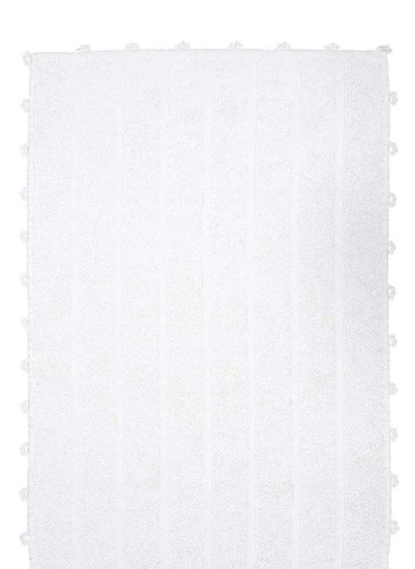 Ecocotton Kamila Badmat 100% Biologisch Katoen Handgeborduurd Crème 50x80 Cm