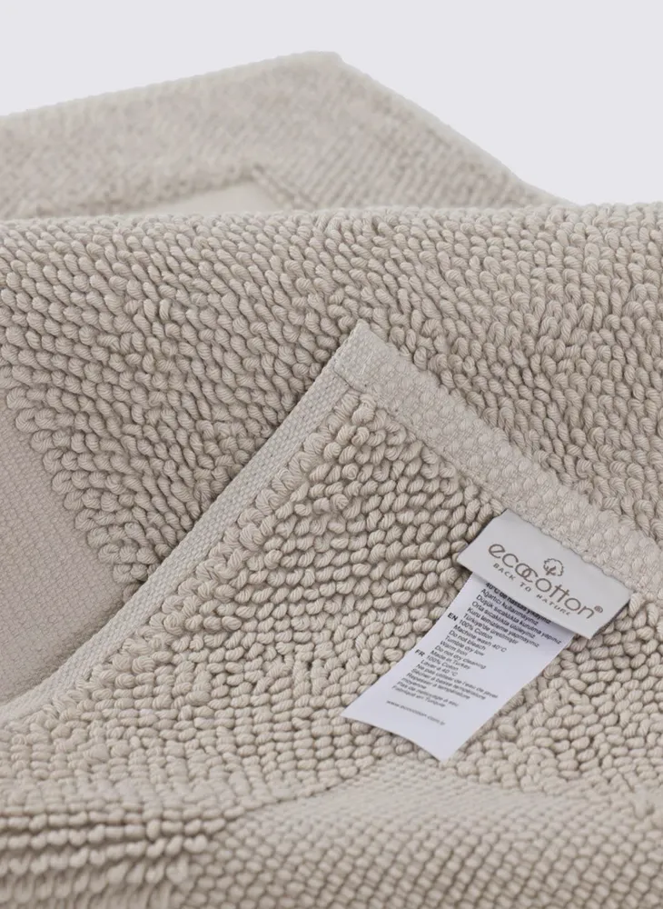 Ecocotton Kaia Badmat 100% Organisch Katoen Beige 50x80 Cm - Afbeelding 2