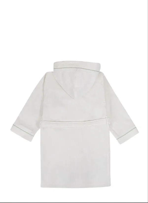 Ecocotton Carnaval Unisex Kinderbadjas 100% Biologisch Katoen Geborduurd Crème