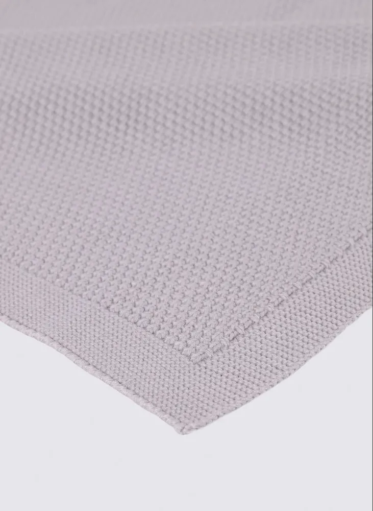 Ecocotton Baby Smile Babydeken 100% Biologisch Gebreid Katoen Grijs 80x90 Cm - Afbeelding 1