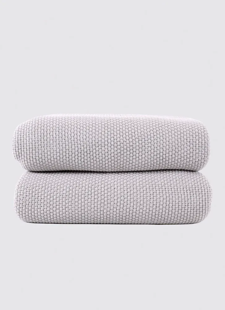 Ecocotton Baby Smile Babydeken 100% Biologisch Gebreid Katoen Grijs 80x90 Cm - Afbeelding 2