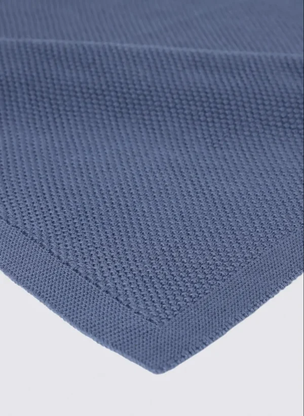 Ecocotton Baby Smile Babydeken 100% Biologisch Gebreid Katoen Blauw 80x90 Cm