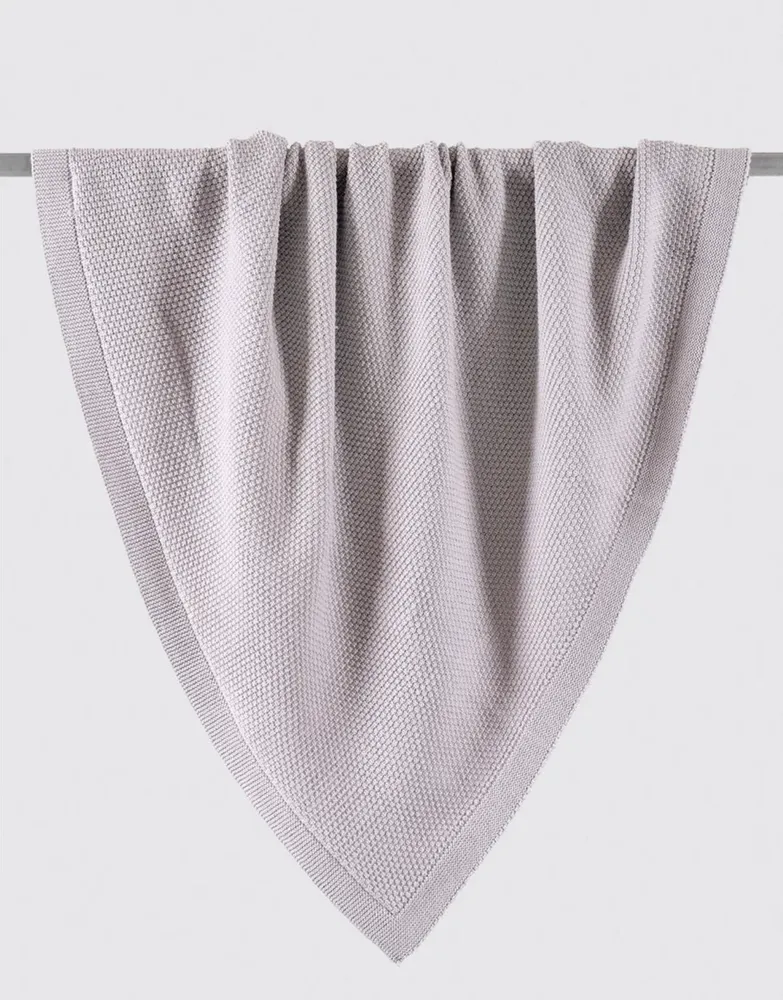 Ecocotton Baby Smile Babydeken 100% Biologisch Gebreid Katoen Grijs 80x90 Cm - Afbeelding 4