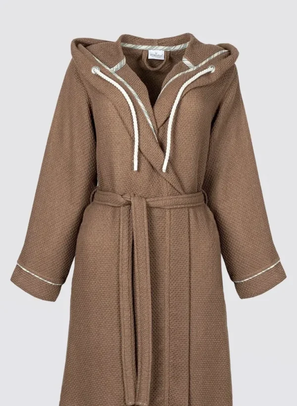 Ecocotton Naia dames badjas bruin
