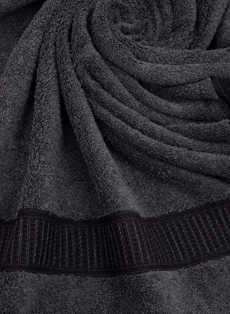 Ecocotton Naia Handdoek Antraciet 50x90 Cm - Afbeelding 2