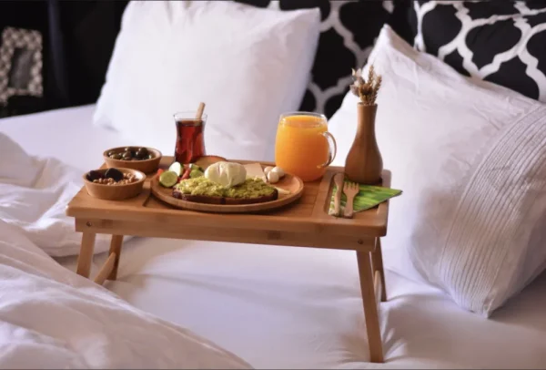 Bambum Tore Bedplankje met Snackschaaltjes