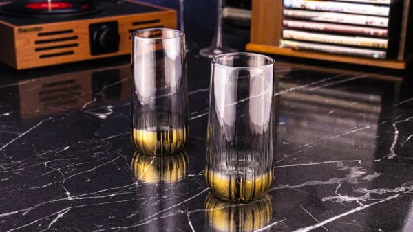 Bambum Vibe 6 stuks Frisdrankglazen GOLD 360 ml