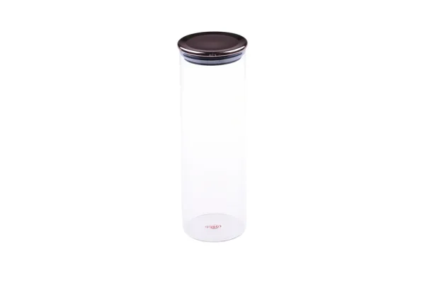 Kelta glazen voorraadpot met metalen deksel 25 cm