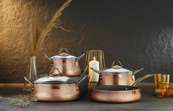 Brioni Elegance 7 delig Kookpoptten Set koper