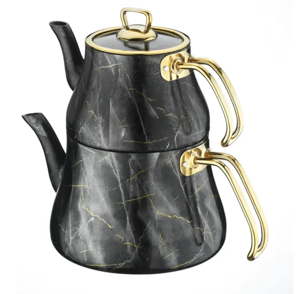 Brioni Marble Theepot Set Zwart