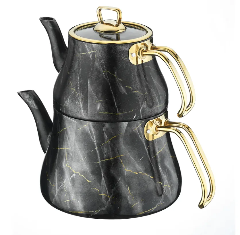 Brioni Marble Theepot Set Zwart