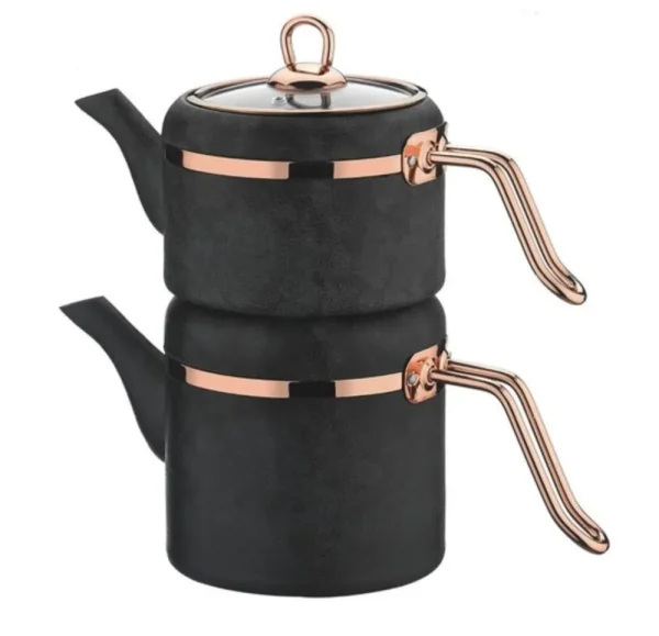 Brioni Royal Stone Theepot Set Antraciet Koper
