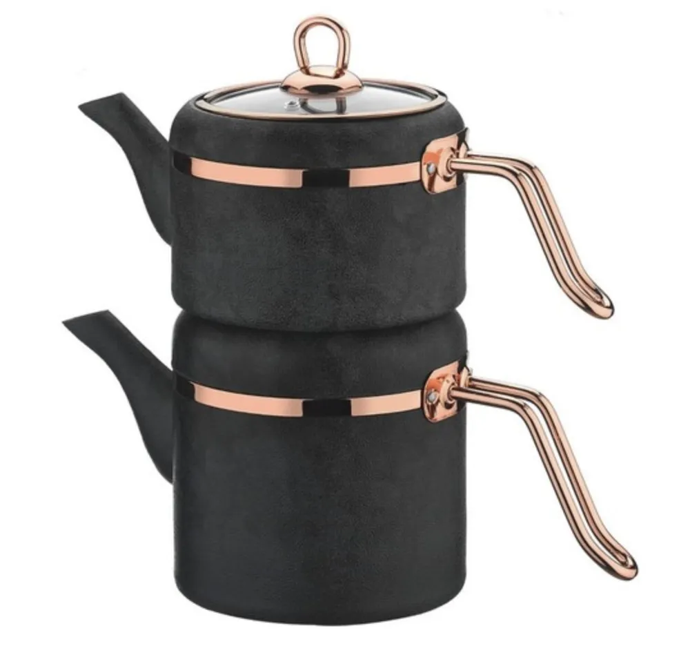Brioni Royal Stone Theepot Set Antraciet Koper