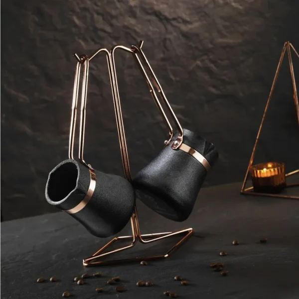 Brioni Royal Stone 3 Delig Koffiepot Set Antraciet Koper