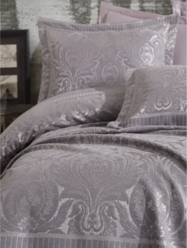 Dantela Hazel Bedsprei Jacquard Met Chenille Lavendel