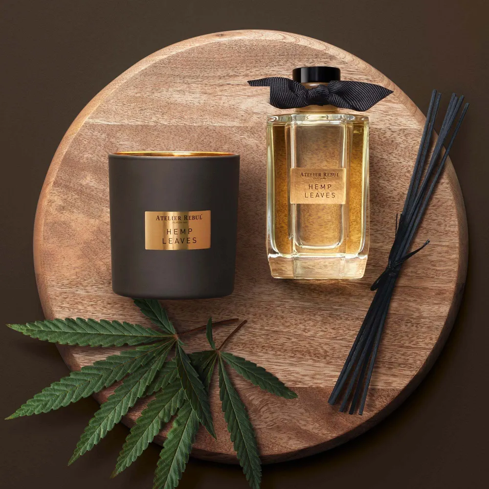 Atelier Rebul Hemp Leaves Geurkaars 210g - Afbeelding 2