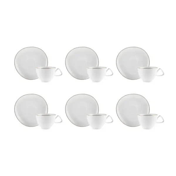 Karaca Streamline Middle Theekopjes Set Voor 6 Personen 200ml