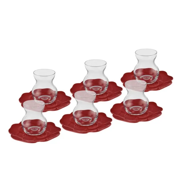 Karaca Flower Thee Set Voor 6 Personen 160 Ml