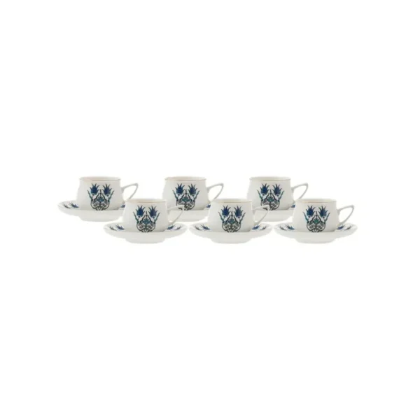 Karaca İznik New Form Koffiekopset voor 6 Personen 90 ml