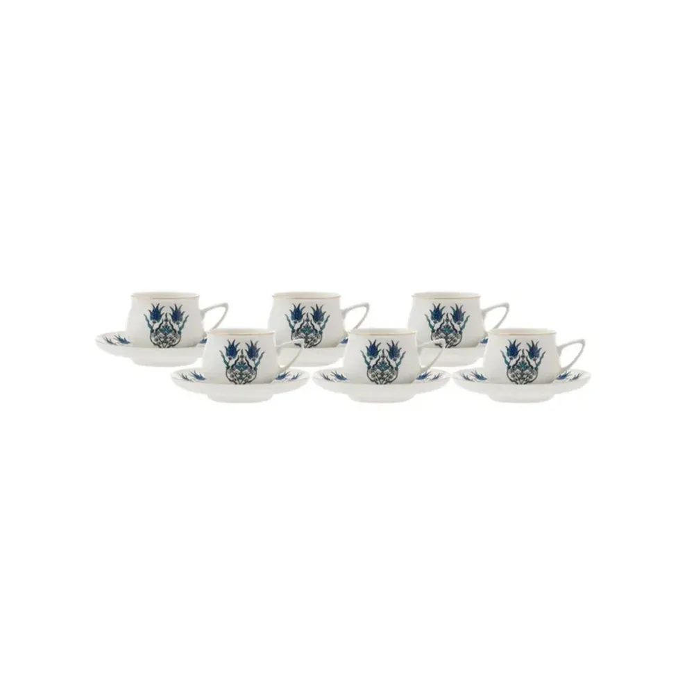 Karaca İznik New Form Koffiekopset voor 6 Personen 90 ml