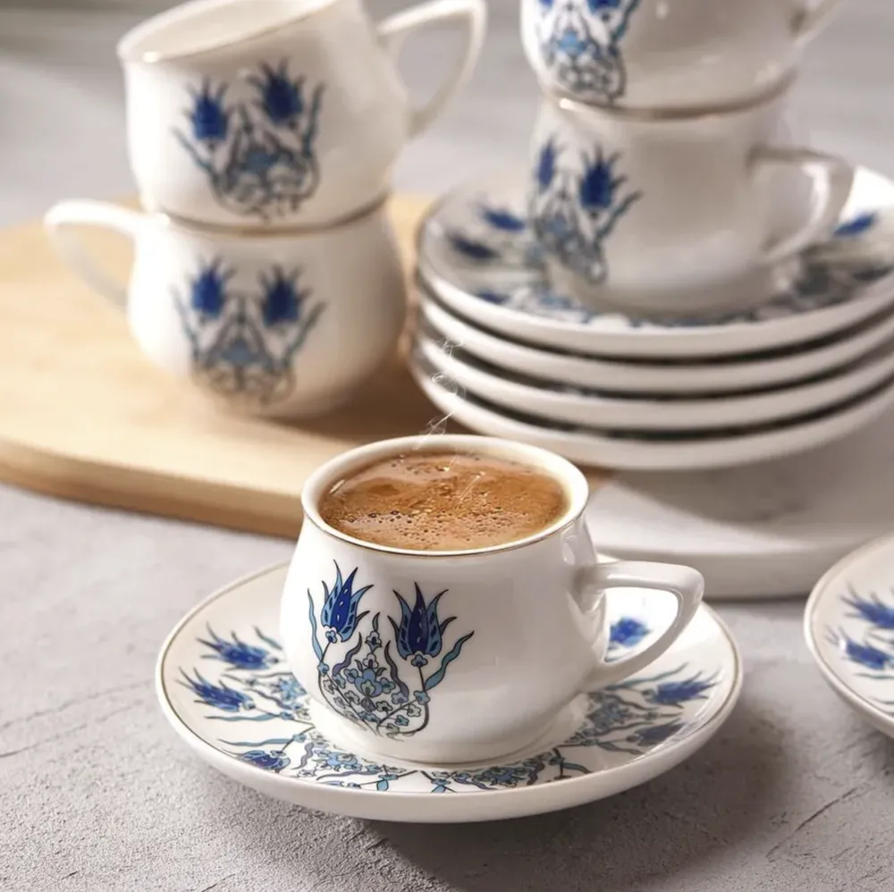 Karaca İznik New Form Koffiekopset voor 6 Personen 90 ml - Afbeelding 4