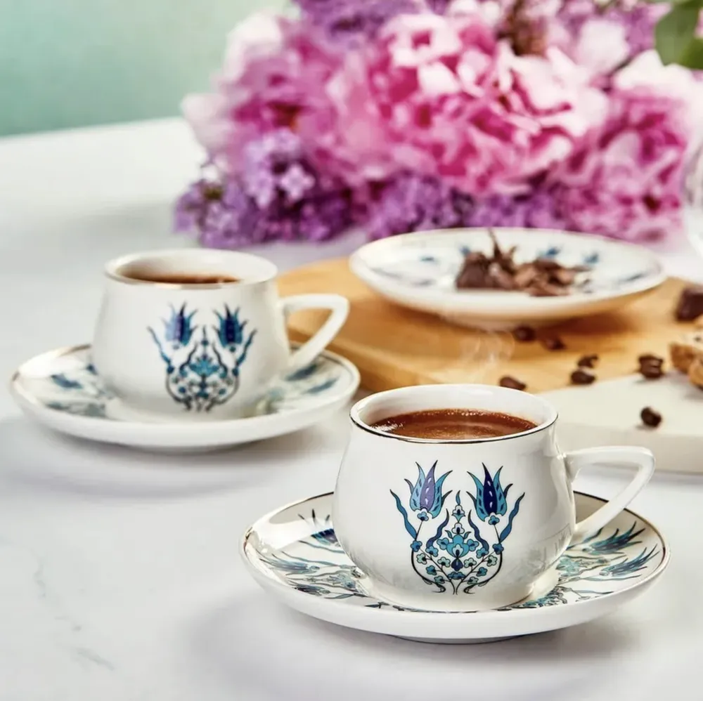 Karaca İznik New Form Koffiekopset voor 6 Personen 90 ml - Afbeelding 5