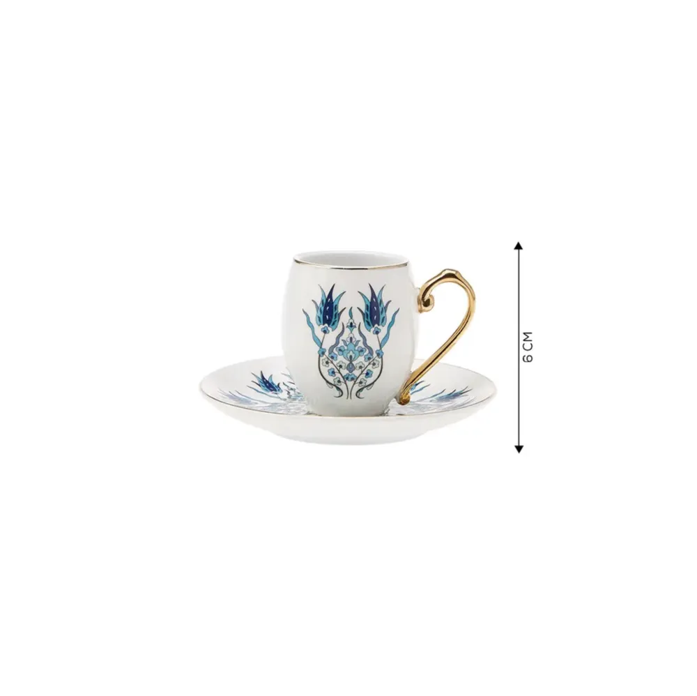 Karaca Iznik Koffiekopjes Set Voor 6 Personen - Afbeelding 8